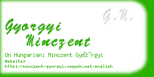 gyorgyi minczent business card